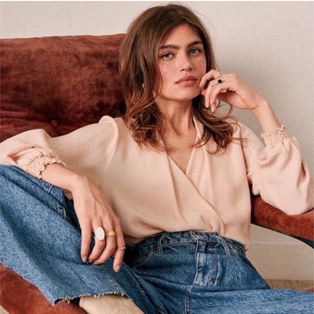 Sezane • Abelia Wrap Front Blouse